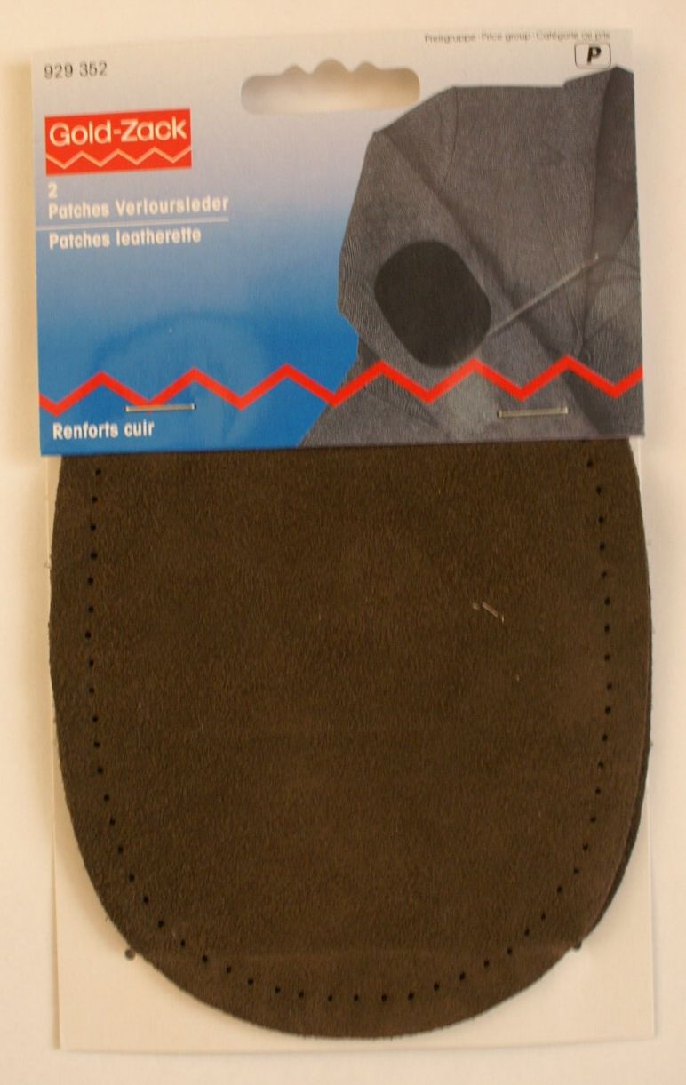 Suede Elbow Patches in Brown - Click Image to Close